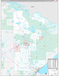 St Louis County Wall Map Premium Style 2026